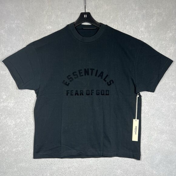 Essentials Fear of Gods Oversized Crew Neck Black T-Shirt Men’s MEDIUM NWT! - Picture 1 of 14